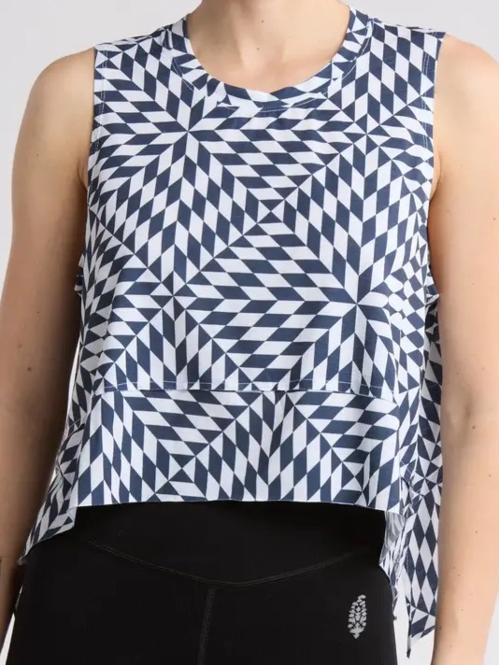 Free people movement printed temp sleeveless activewear gym tank top size small